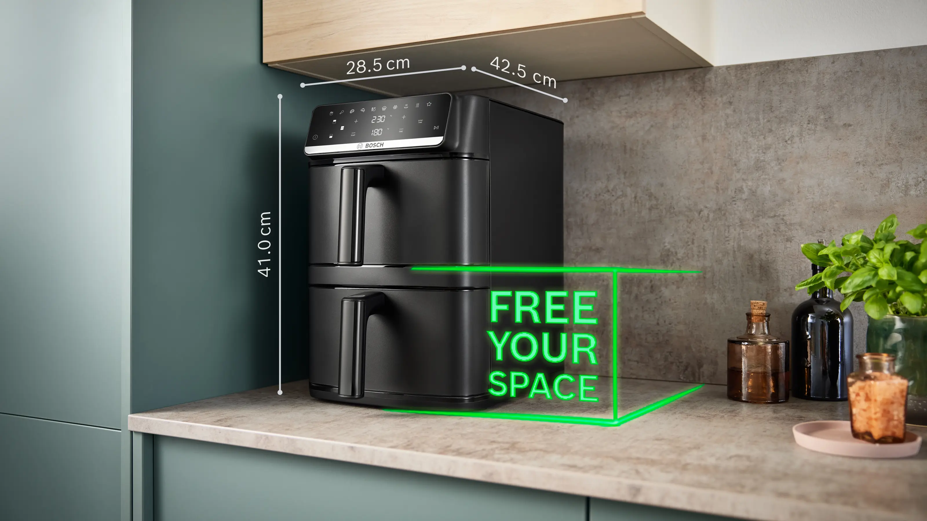 Serie 6 Double Stack Drawer Air Fryer Zwart