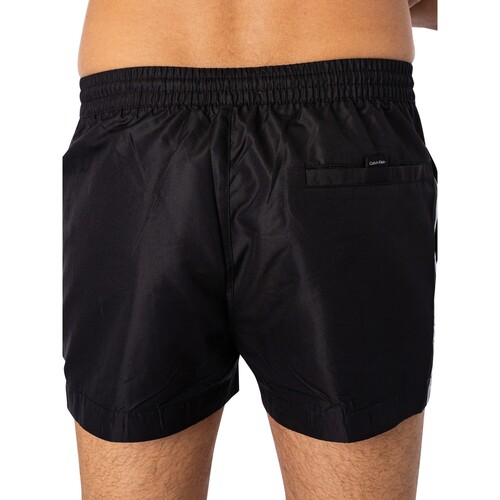 Calvin Klein Jeans - Pantalones Cortos De Baño Con Cordón Corto Negro