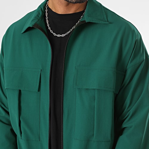 Ensemble Veste Zippée Et Pantalon Cargo 10701336 Vert Bouteille