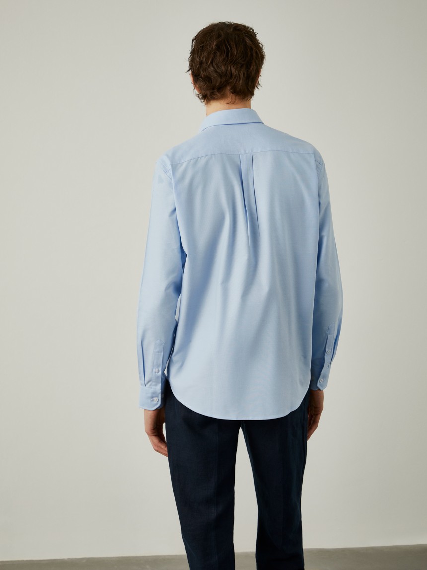 Camisa oxford lisa regular fit