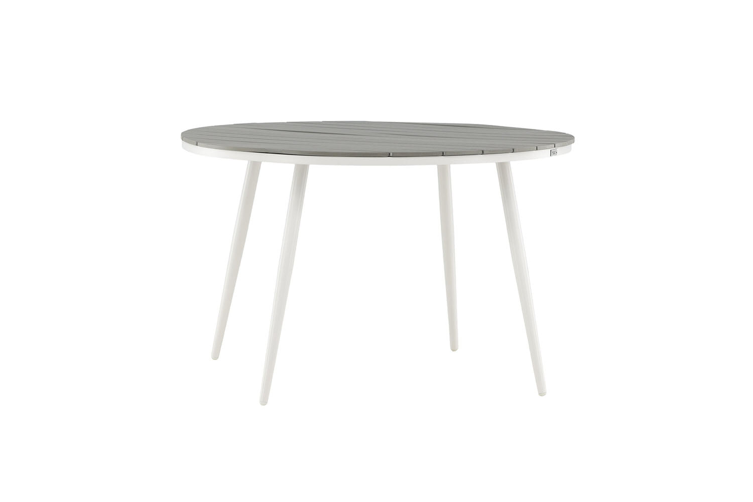Solis Tuintafel - ø120cm - Wit Grijs