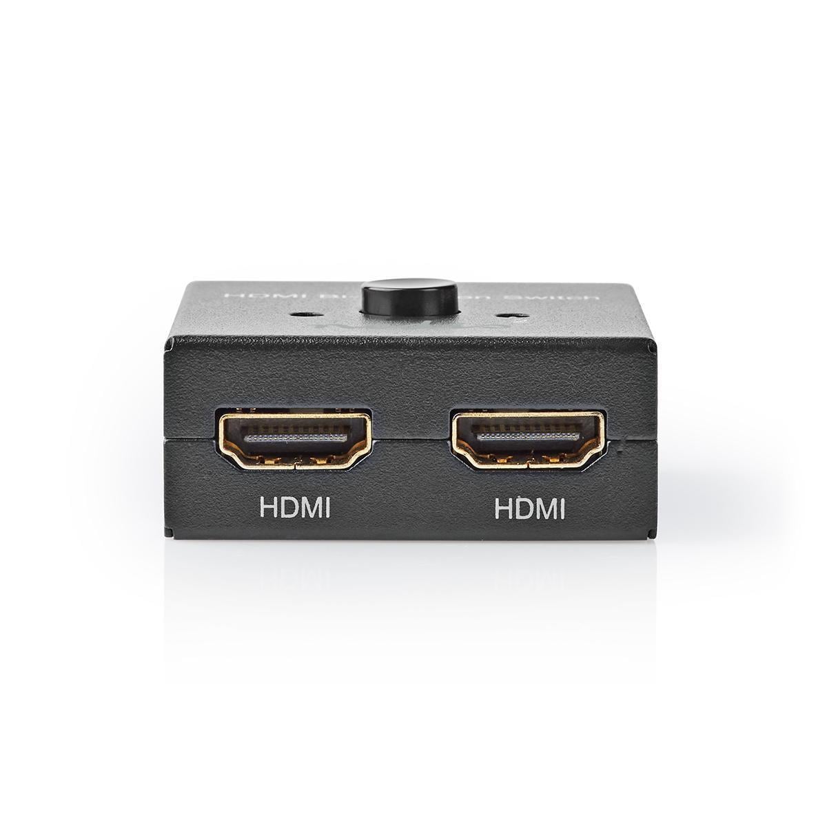 Nedis HDMI ™ Switch | 3-Port port(s) | 1x HDMI ™ -inngang / 2x HDMI™ Inngang | 1x HDMI ™ -utgang / 2x HDMI ™ -utgang | 4K@60Hz | 6 Gbps | Metall | Antrasitt