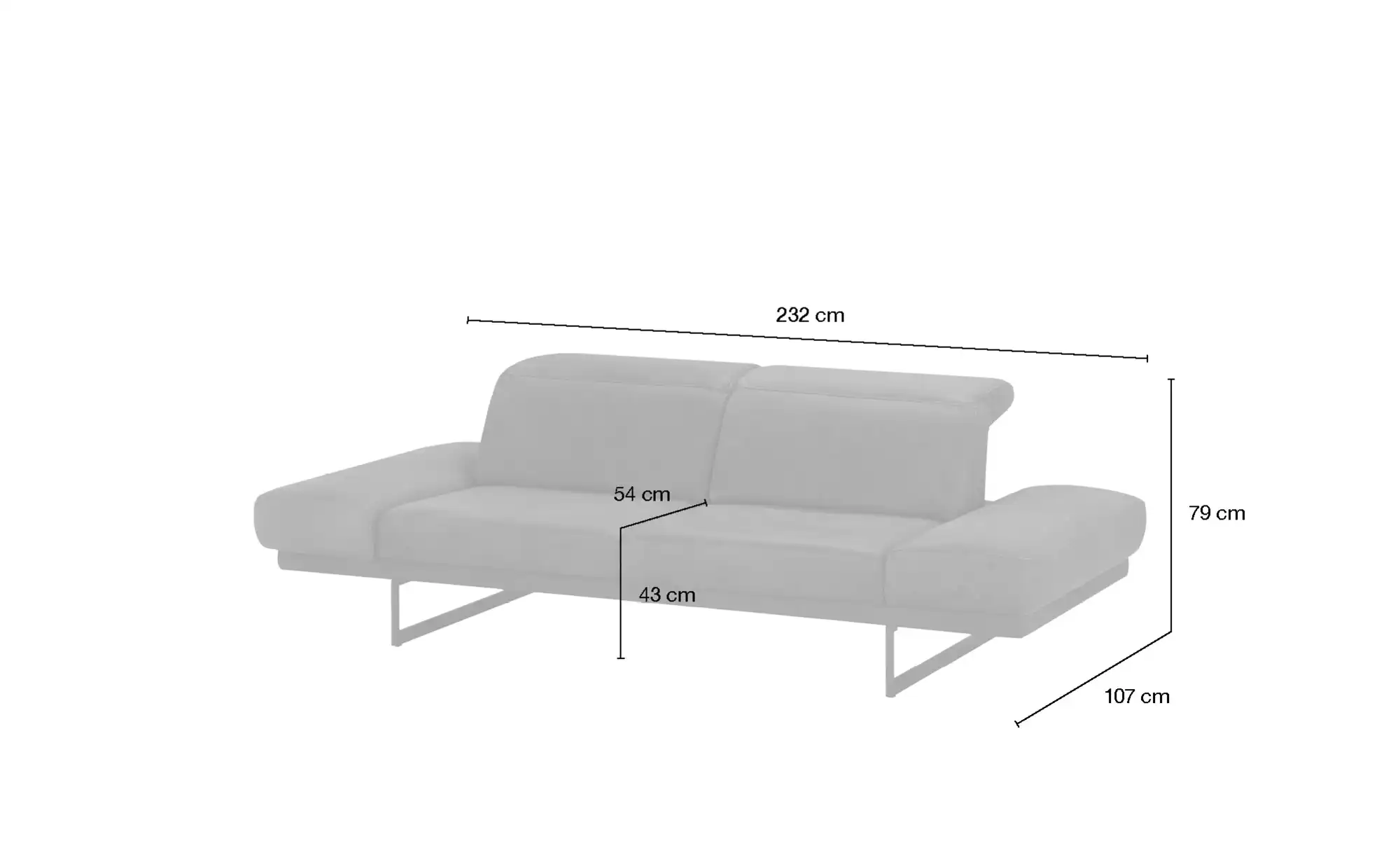 JOOP! Ledersofa Systems 8154