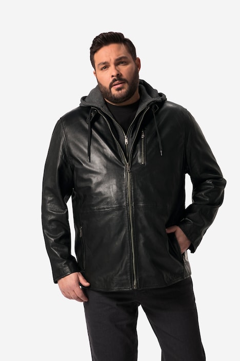 Men+ Lederjacke, Leder, Lammnappa, bis Gr. 84/86