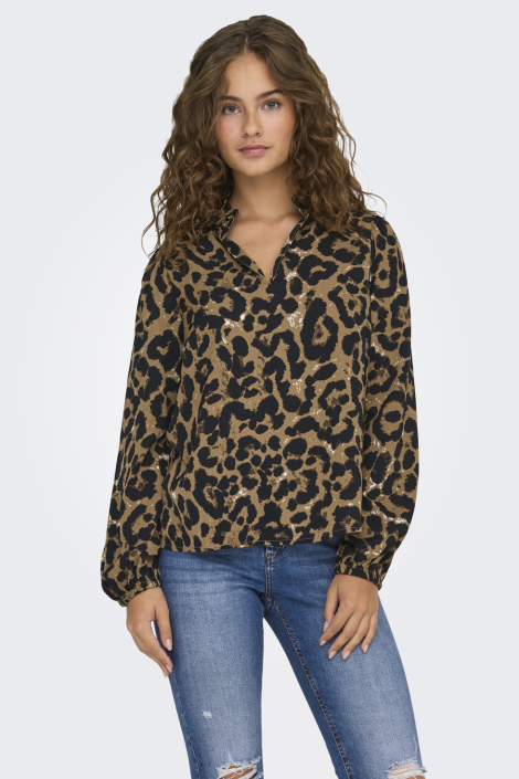 Only bruine dames blouse