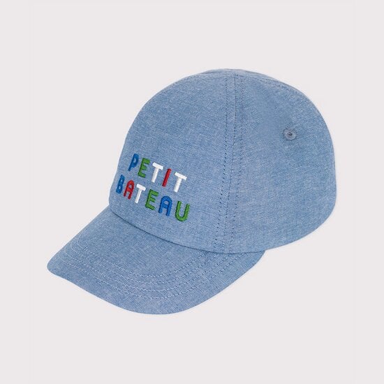 Casquette bébé en denim clair   de               Petit Bateau