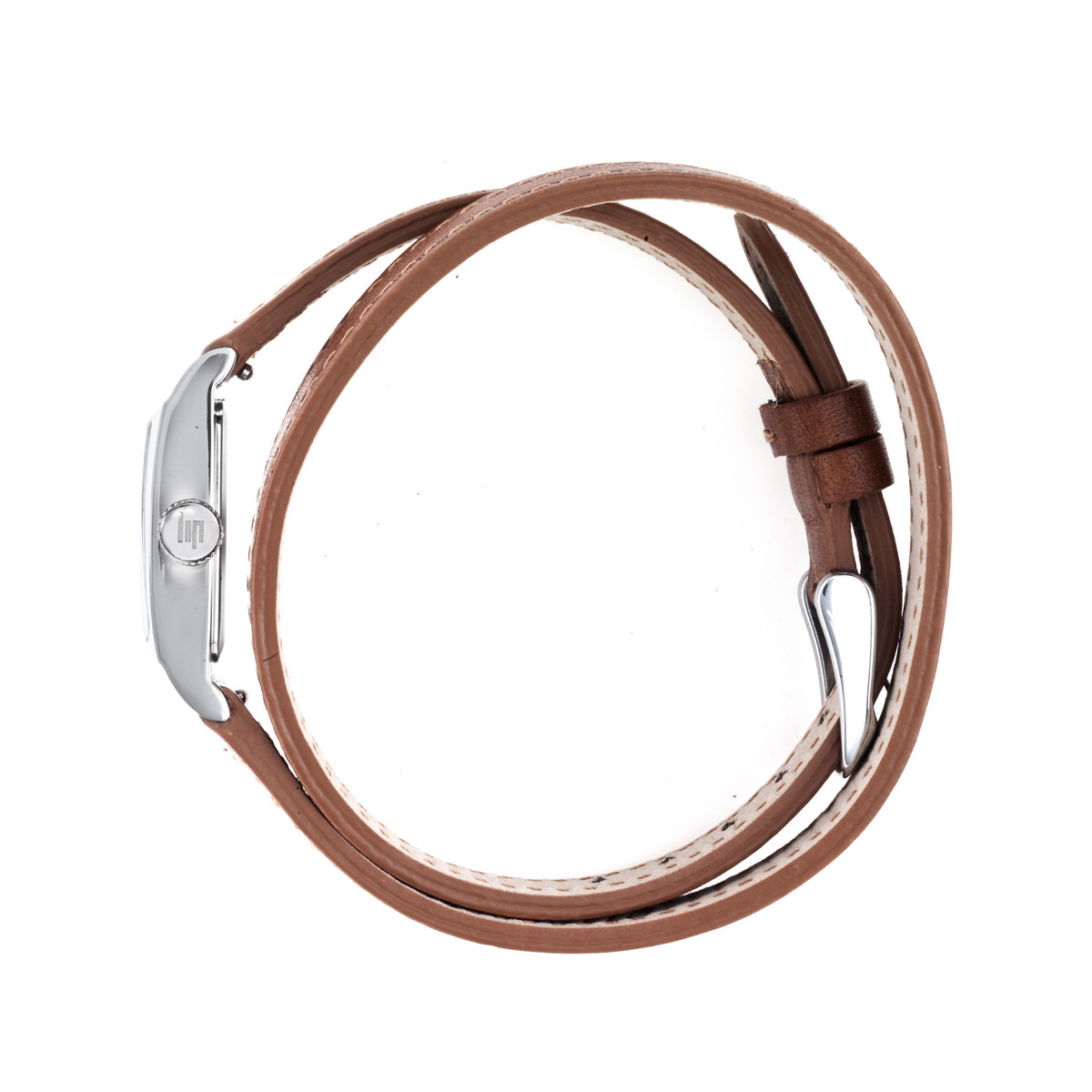 Montre Lip femme acier cuir marron
