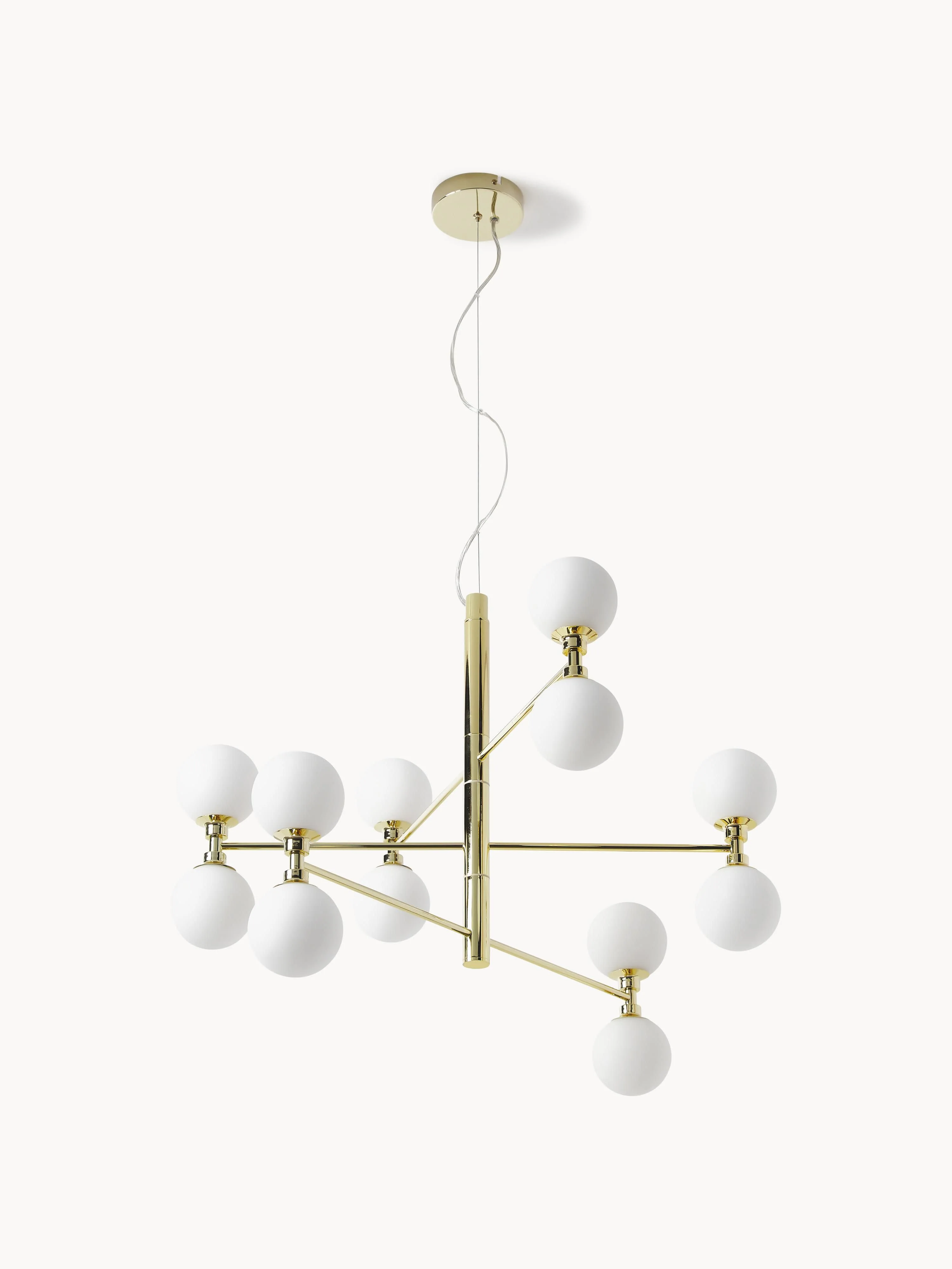 Grote hanglamp Grover met opaal glazen bollen