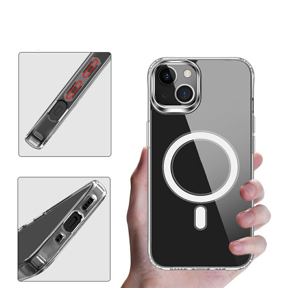 iPhone 13 MagSafe Hybrid Hülle TPU Bumper Acryl Rückseite Air Cushion Fallschutz - Transparent