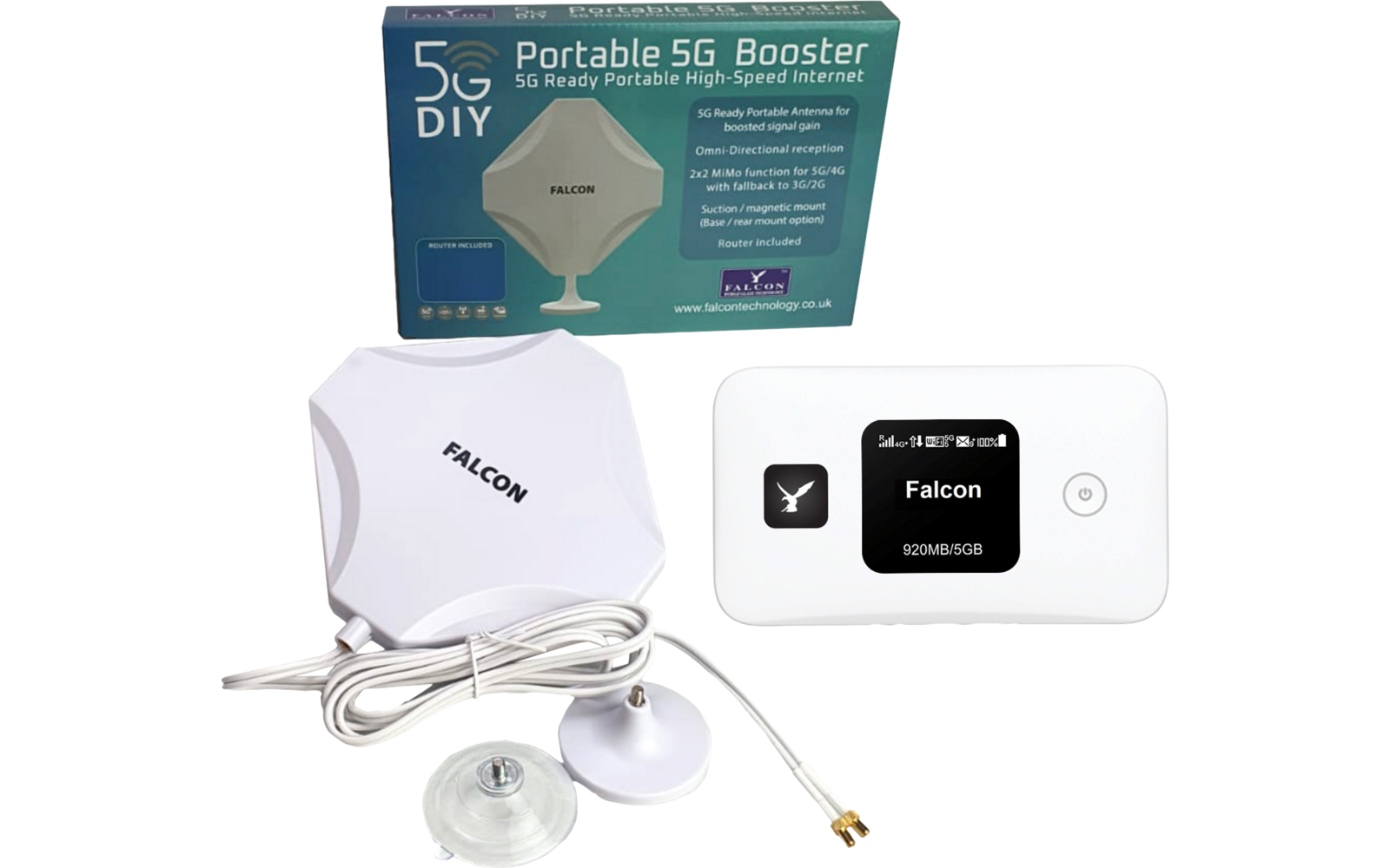 Falcon DIY 5G LTE tragbare Internet Fensterantenne mit mobilem 300 Mbit/s 4G Router