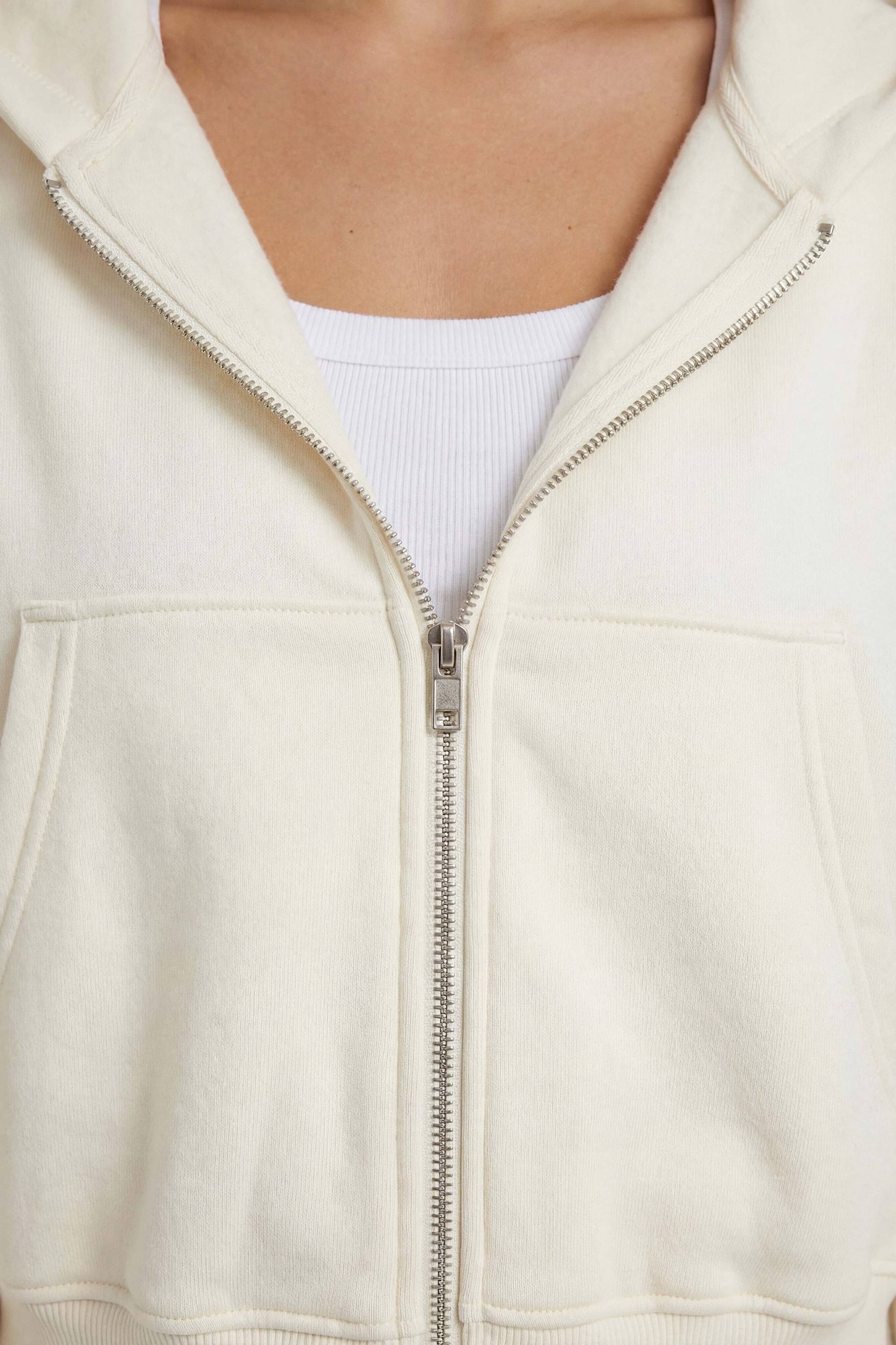 boohoo Sweat À Casynthétiqueche Oversize Zippé À Manches Ballon Bouffantes