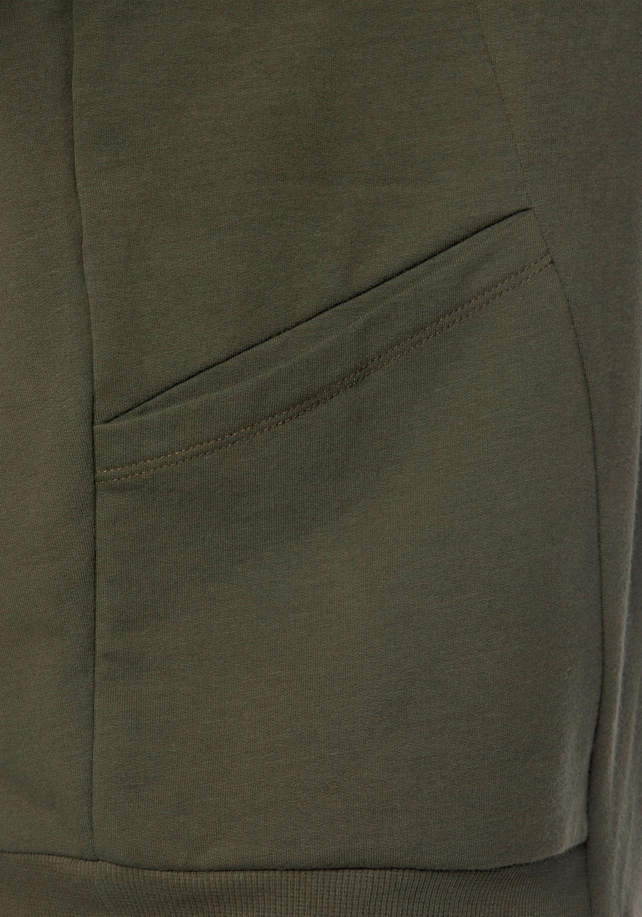 Kapuzensweatjacke in dunkelgrün