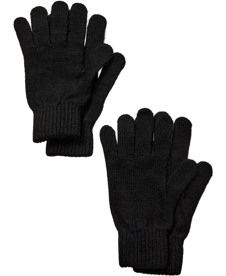 Magasin du Nord Collection 2 pack Knitted Gloves Black / black