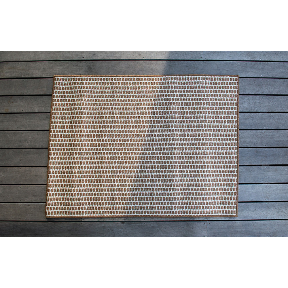 Tapis intérieur/extérieur - ivoire - 160 x 230 cm - marron/beige - cezare