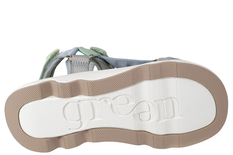 GREEN COMFORT VENICE SANDAL I GRØNT TEKSTIL