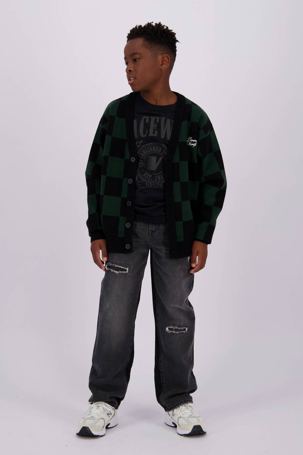 Vingino longsleeve Jelee met printopdruk zwart