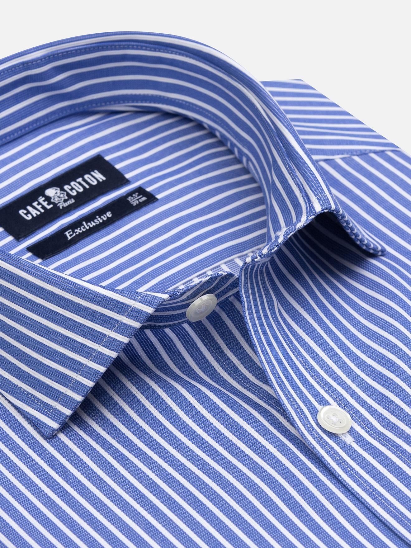 Chemise Chaim à rayures bleues