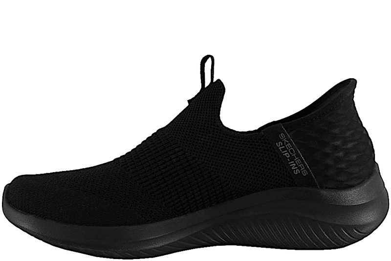 SKECHERS ULTRA FLEX COZY STREAK BLACK SLIP-INS