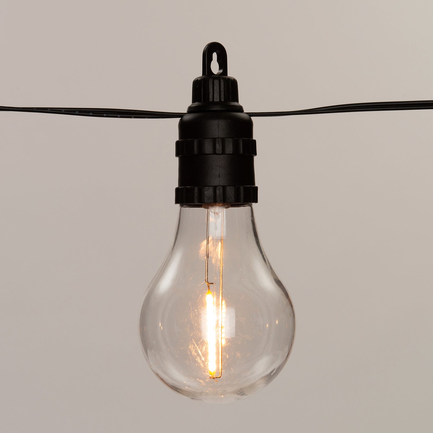Verlichtingssnoer retro gloeilamp 5 m met 10 lampjes warm wit
