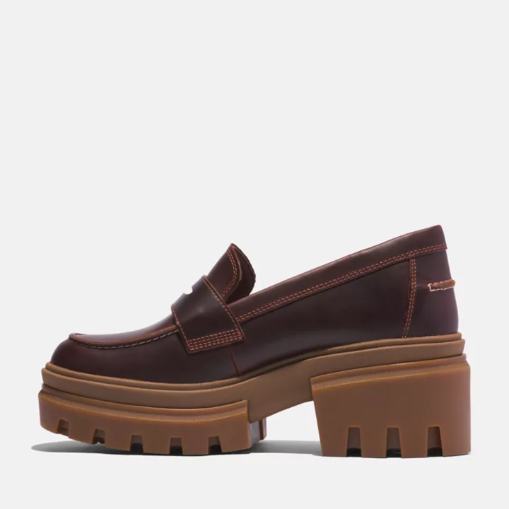 Mocassin pour femme en marron foncé