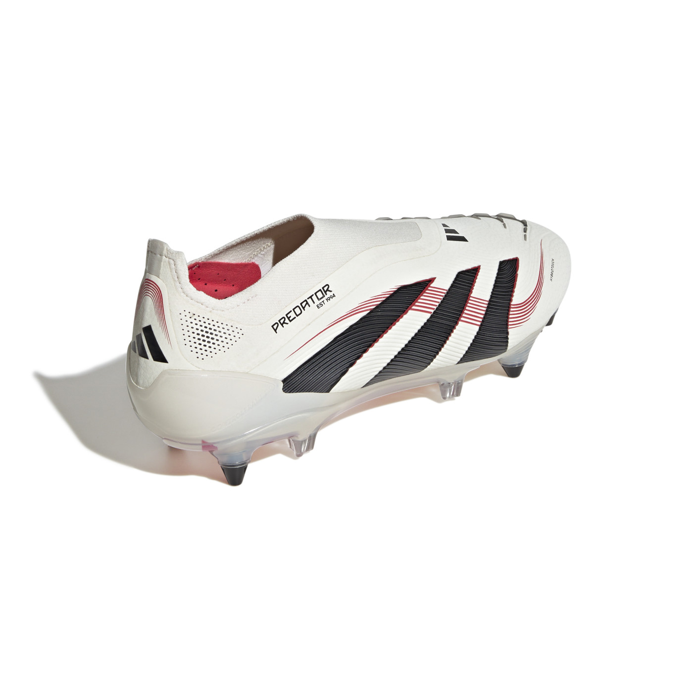 Adidas Predator Elite Veterloze IJzeren-Nop Voetbalschoenen (SG) Wit Zwart Rood