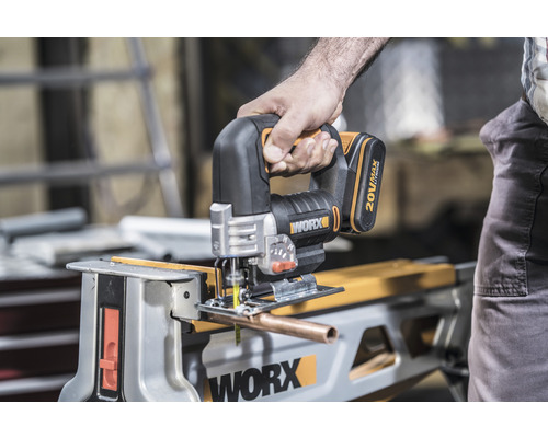 WORX 20V 80mm WX543 accu decoupeerzaag, inclusief koffer, 1 x 2Ah accu en 1 snellader
