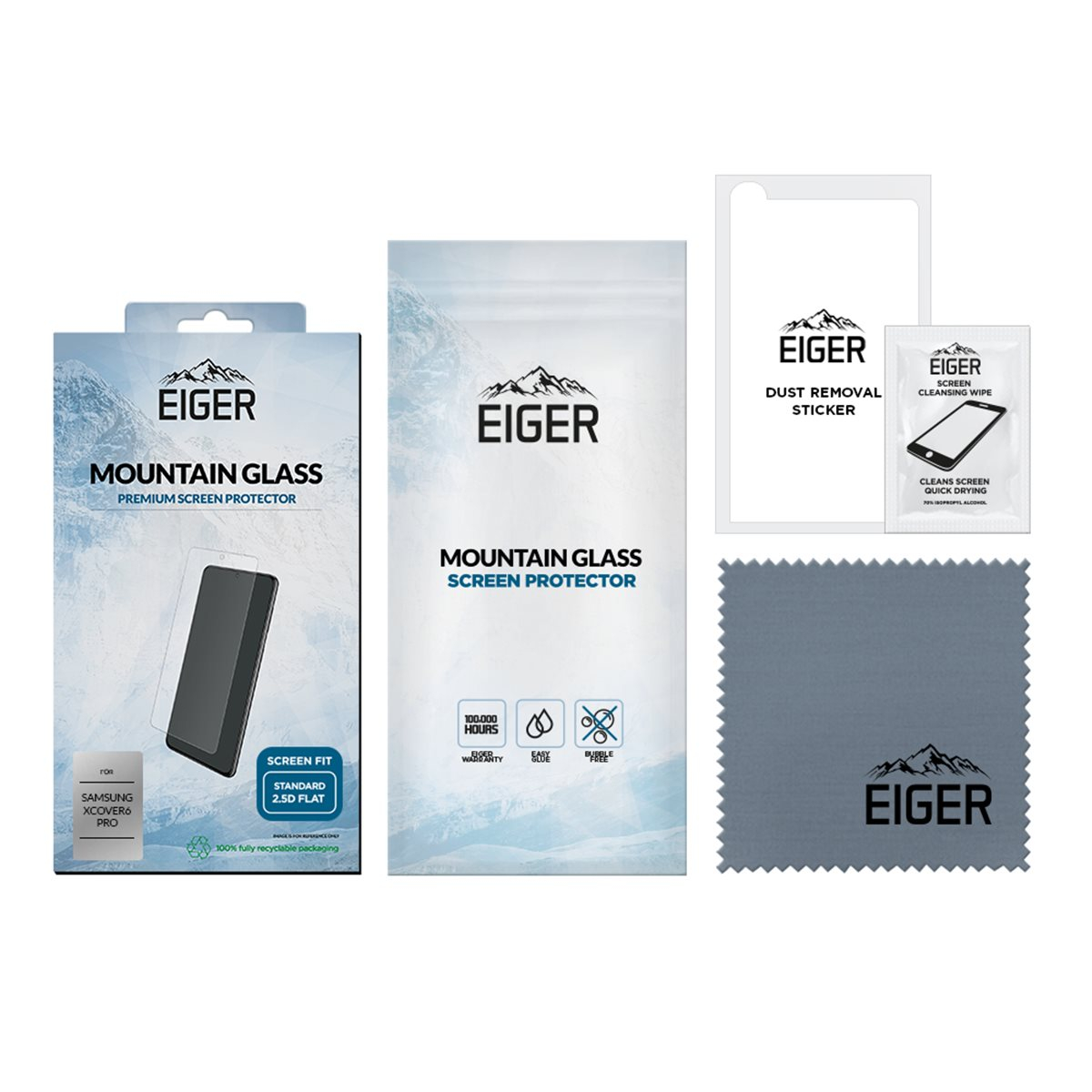 Samsung Galaxy Xcover6 Pro Mountain Glass Clear Panzerglas 2.5D Displayschutz Case Friendly (EGSP00860)