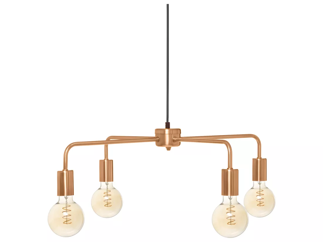 Luminaire Suspension 4 Lampes en Métal cuivre D 69 cm