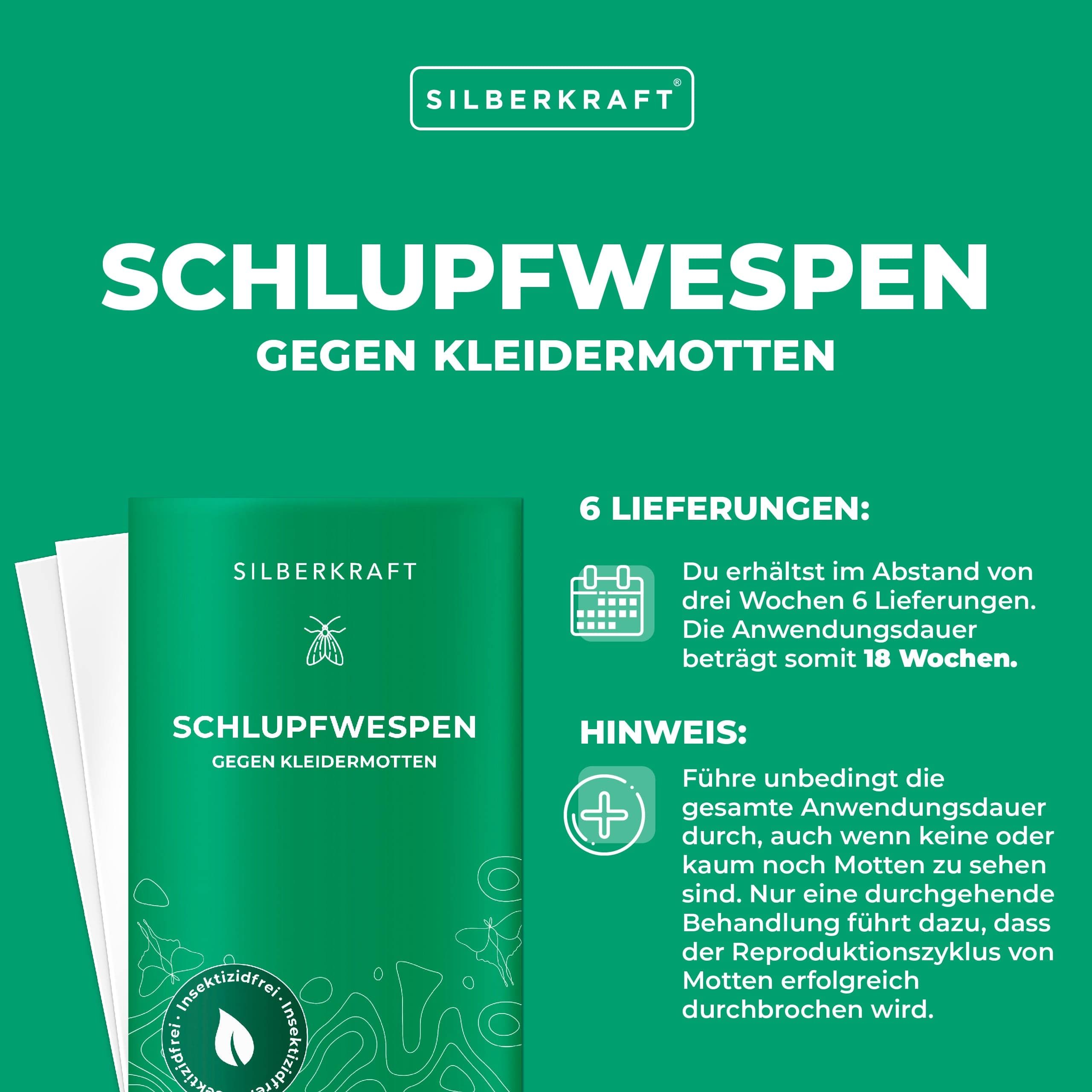 SILBERKRAFT Schlupfwespen gegen Kleidermotten