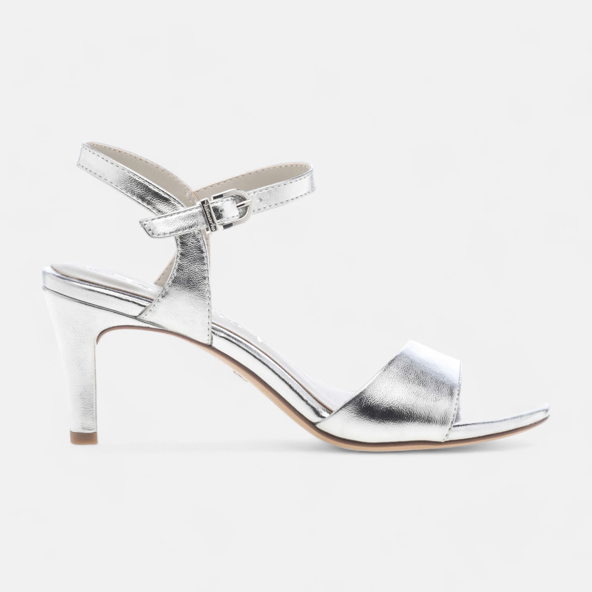 Nu-pieds à talon Femme argent