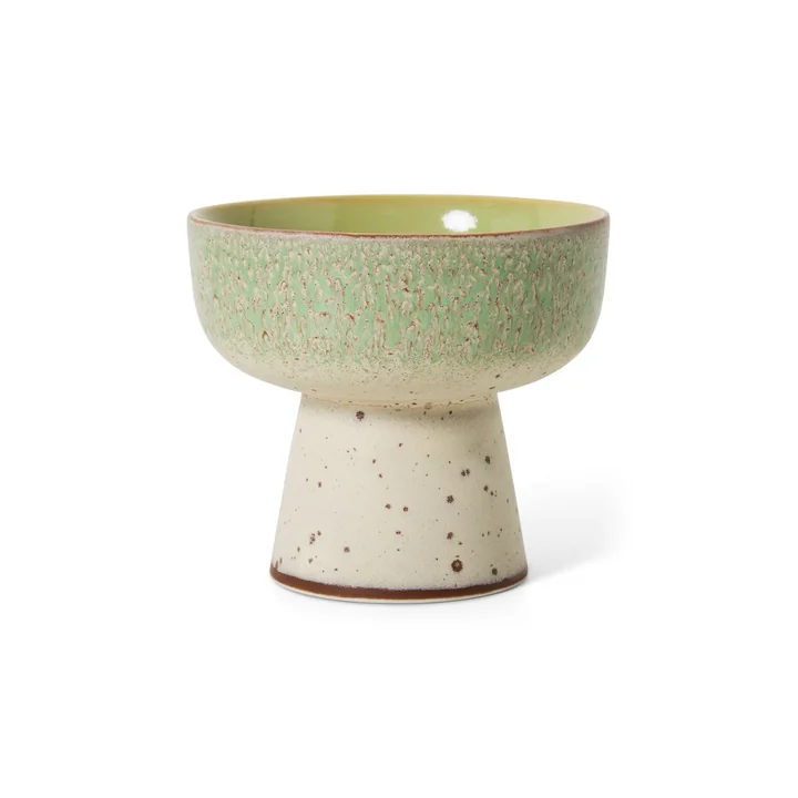 HKliving - 70's Tapas-Schale mit Fuss, Ø 12,5 cm, slush