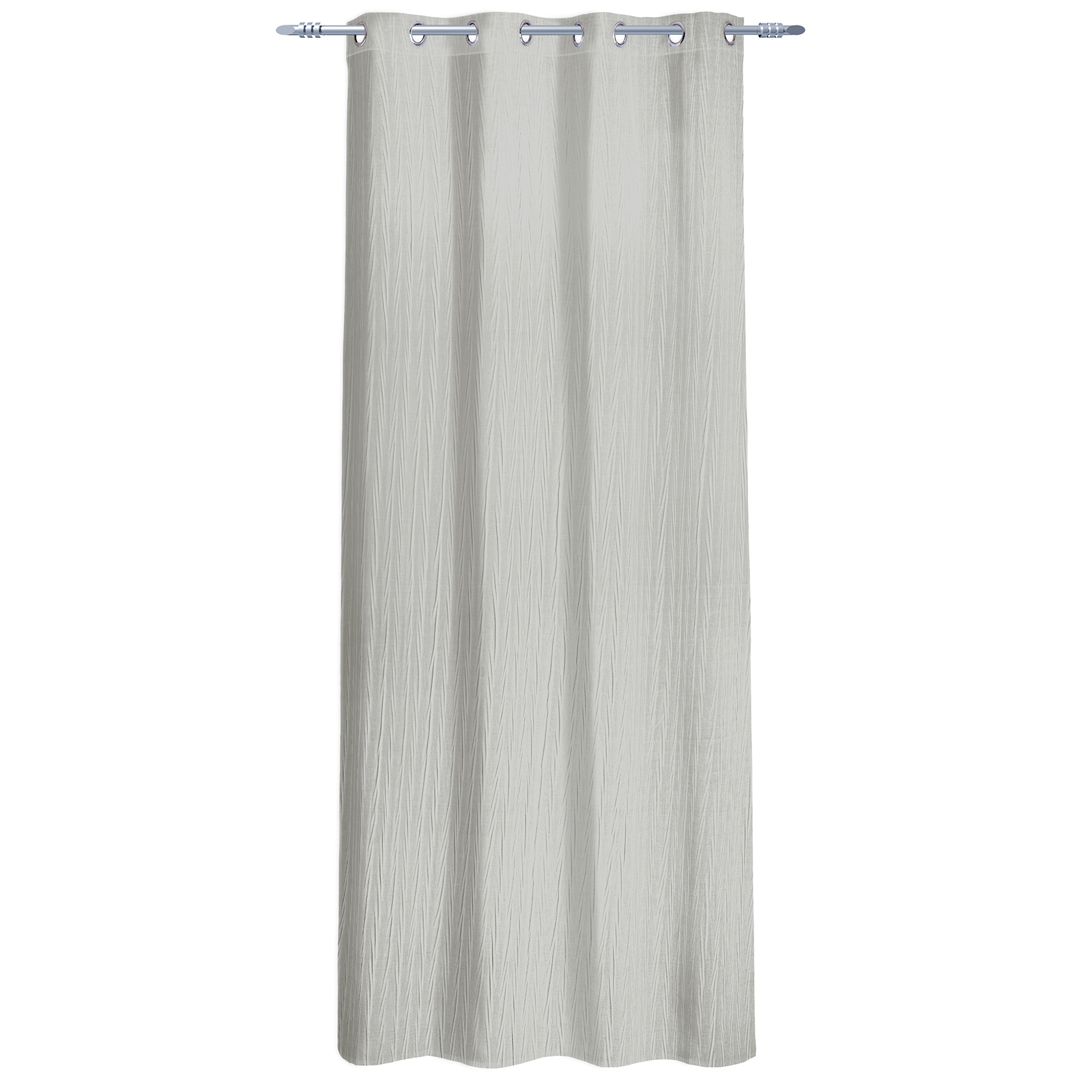 Ösenvorhang - silber - Voile Crash - 135x245 cm