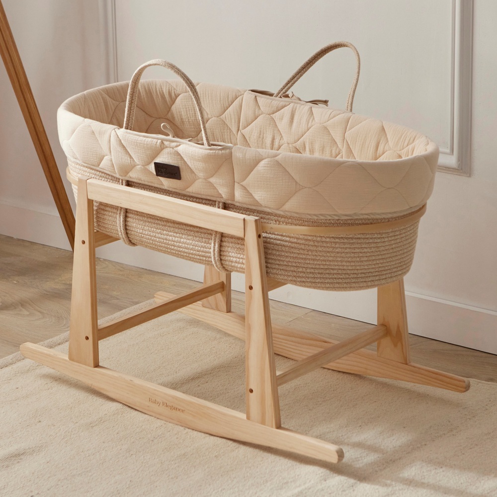 Baby Elegance Moseskorb und Schaukelgestell-Set