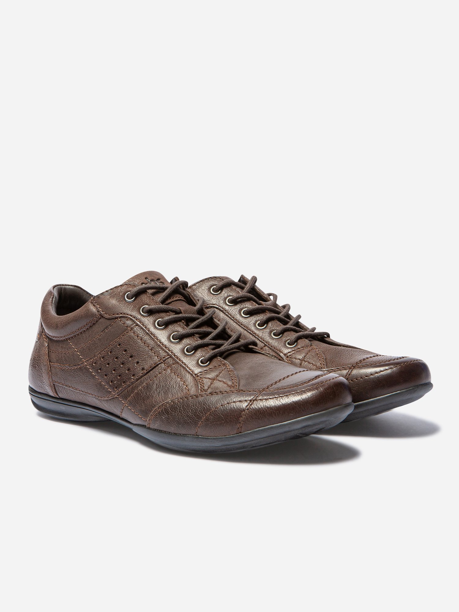 Tennis Homme Esprit Derby Cuir Marron