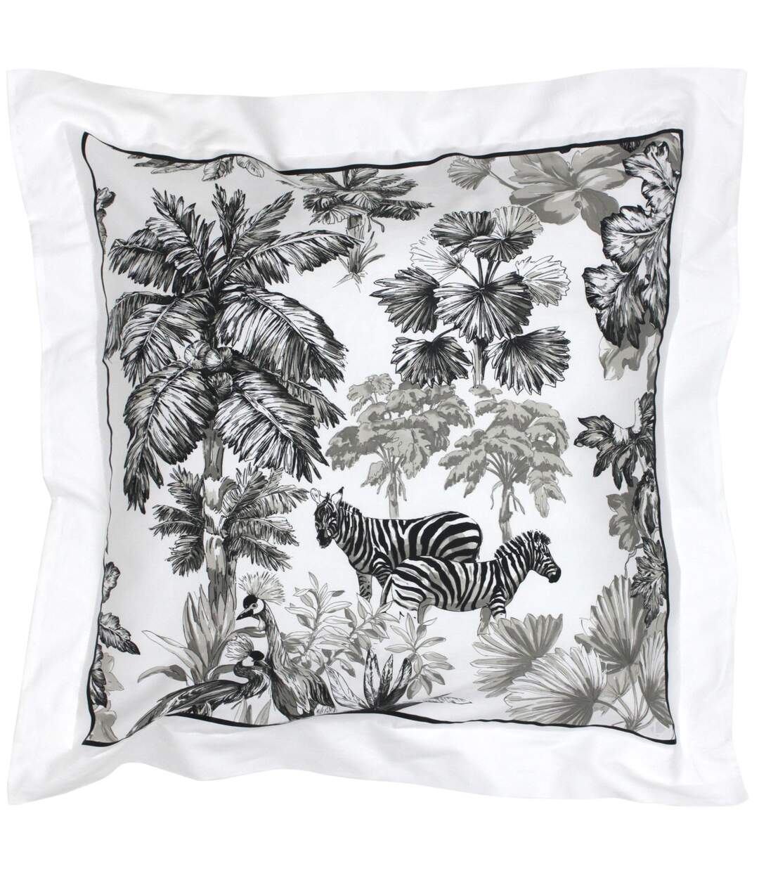 Parure de lit 280x240 cm satin de coton SAVANE blanc