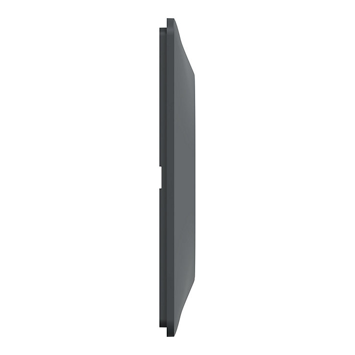 Plaque de finition triple Schneider Electric Ovalis gris anthracite bague argent chromé