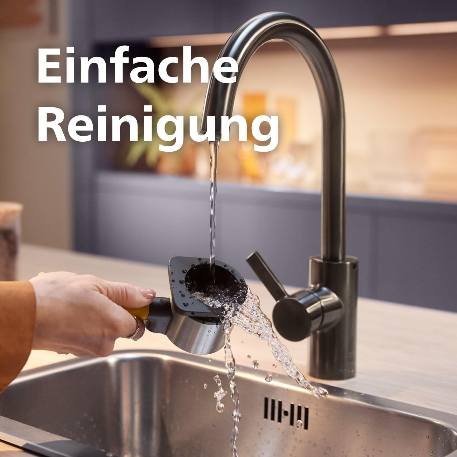 PHILIPS Baristina Plus Espressomaschine, Automatisches Mahlen, Tampen & Brühen, 16 Bar, Einfache Reinigung, Espresso, Iced Coffee, Café Crema, Mit Mahlwerk, Edelstahl mit Holz-Siebträger (BAR500/00)