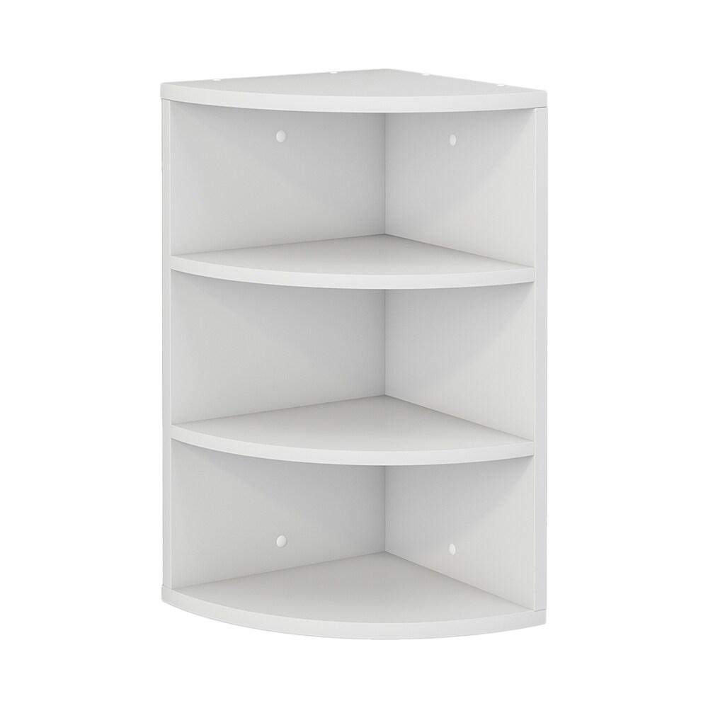 Oskar-Store Eckregal Fabienne, 60 x 30 cm, Weiß, hängendes Bücherregal mit 3 Fächern