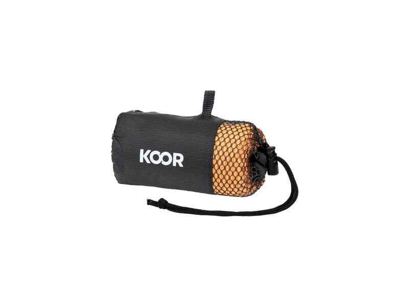 KOOR Handtuch Silva Onda Arancia 3er-Pack S 35 x 55 cm Outdoor-Handtücher mit Silber-Ionen Veredelung