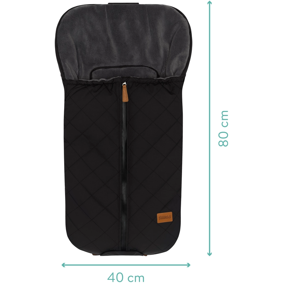 fillikid Winterfußsack Nevado für Babyschale Schwarz