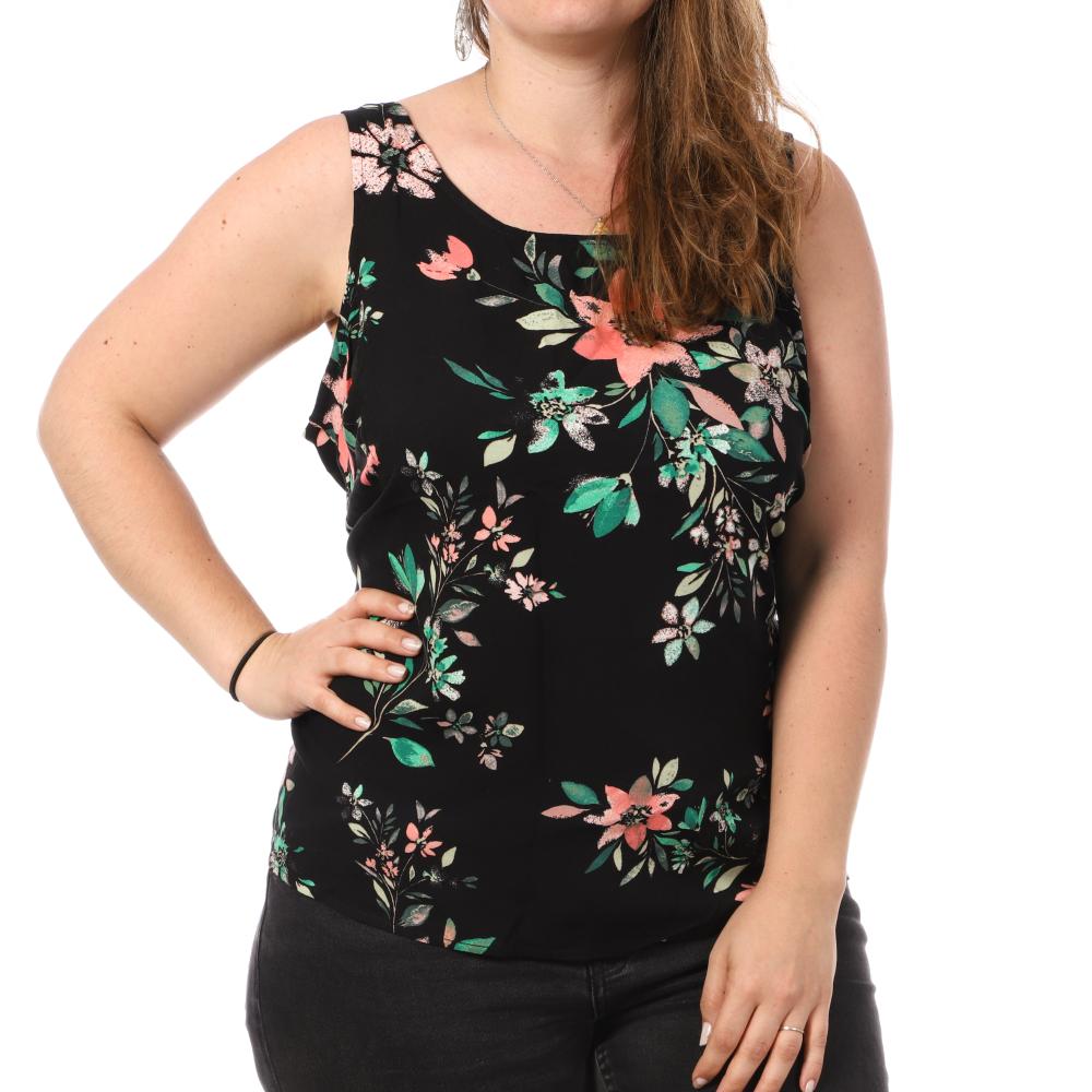 Vero Moda Débardeur Imprimé Noir Femme Vero Moda CURVE Tigers Eye