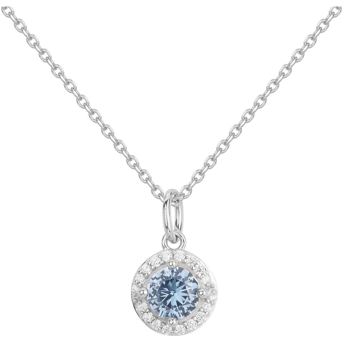 Collier en Argent avec spinelle bleu topaze