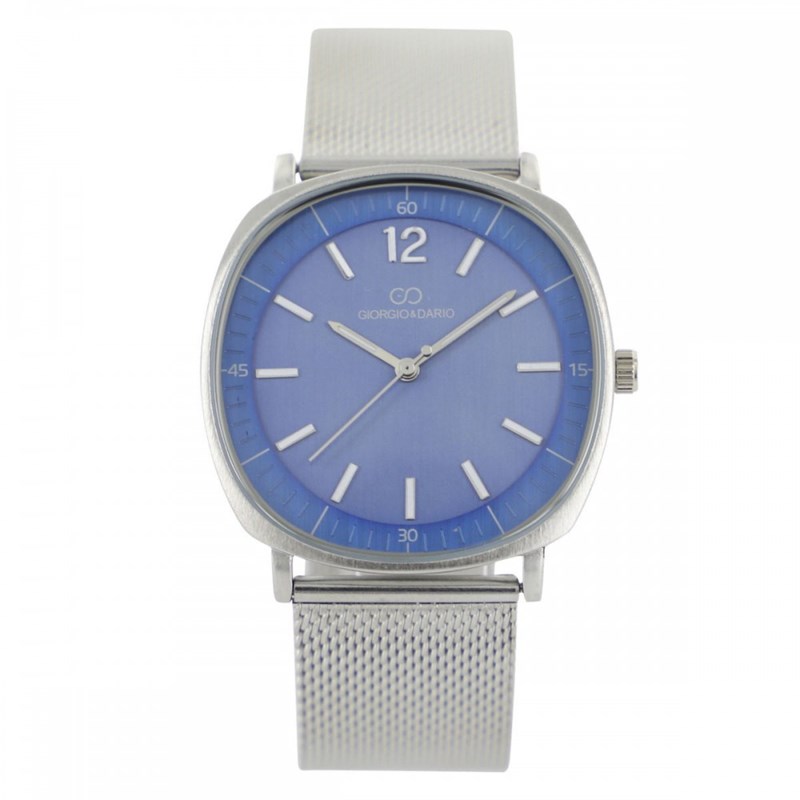Coffret montre Homme GIORGIO bracelet Acier Argenté