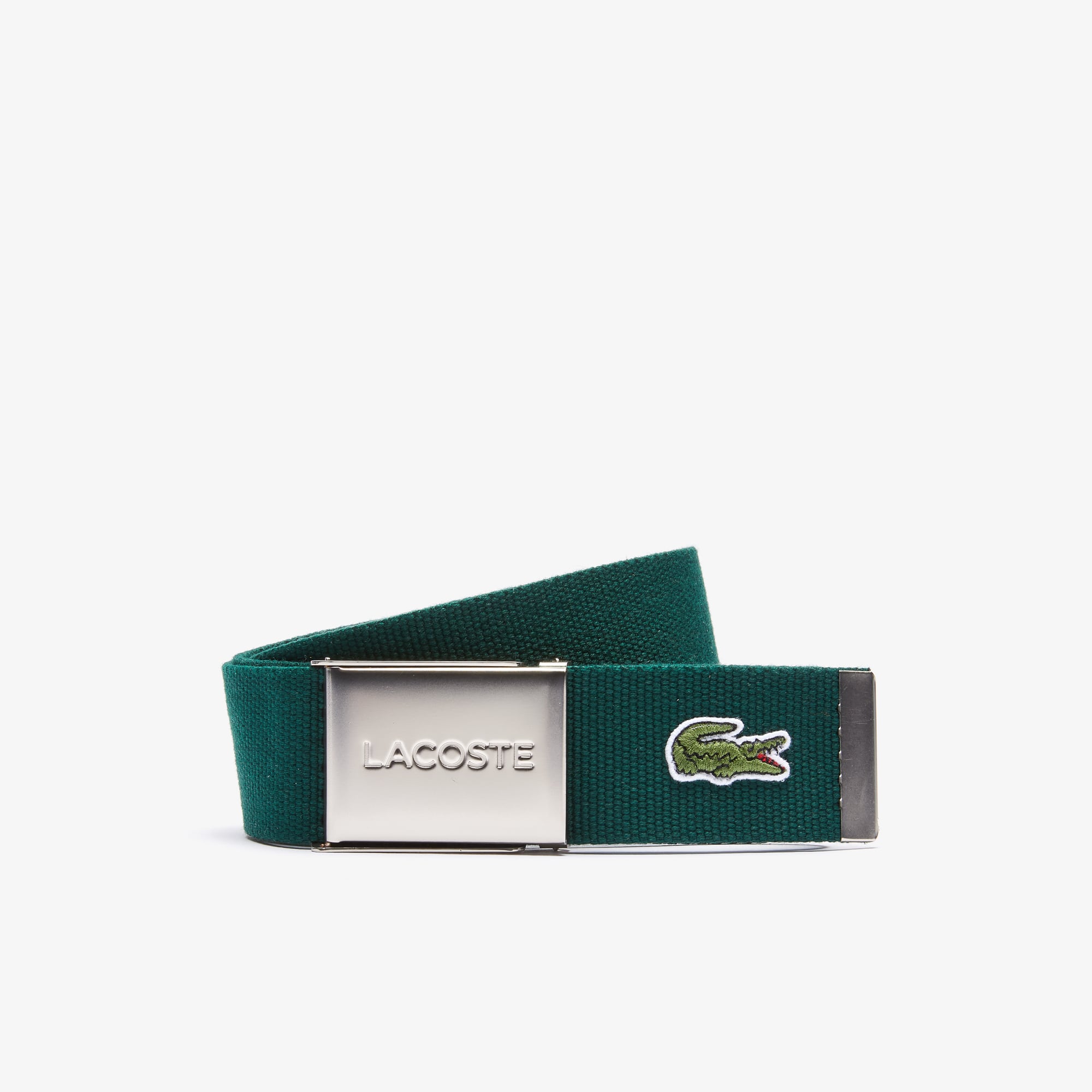 Ceinture sangle boucle gravée Lacoste Édition Made in France Ceintures - Vert - Lacoste - Homme
