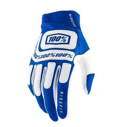Gants cross 100% RIDEFIT - BONITA 2023 - Bleu / Blanc