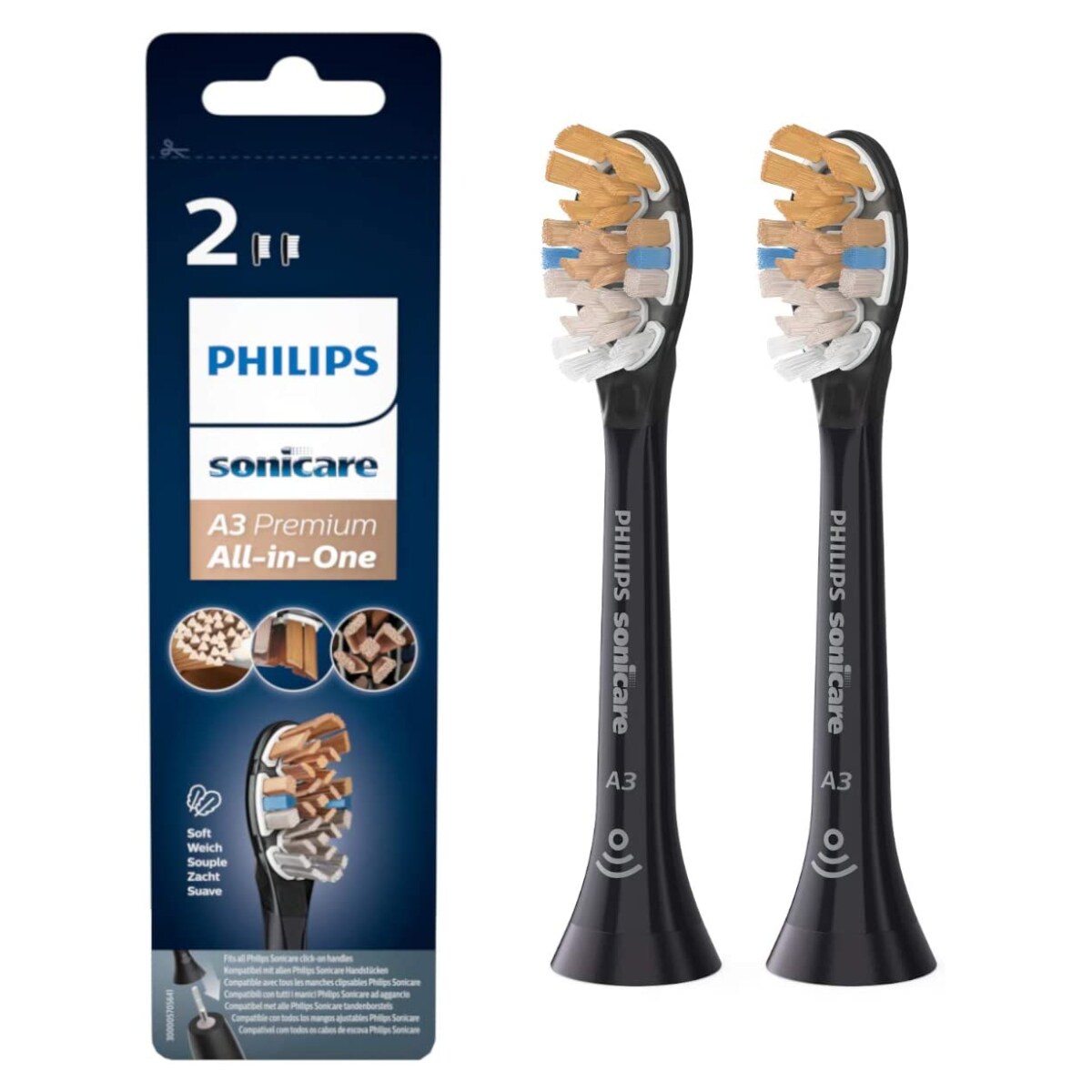 Philips Sonicare HX9092/11 A3 All-in-Ome black Ersatzbürsten