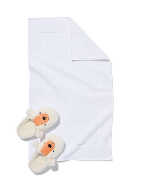 tapis de bain 50x80 qualité épaisse tissu blanc