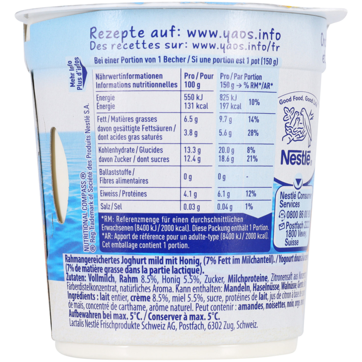 Yaos Joghurt Honig nach Griechischer Art 2x150g