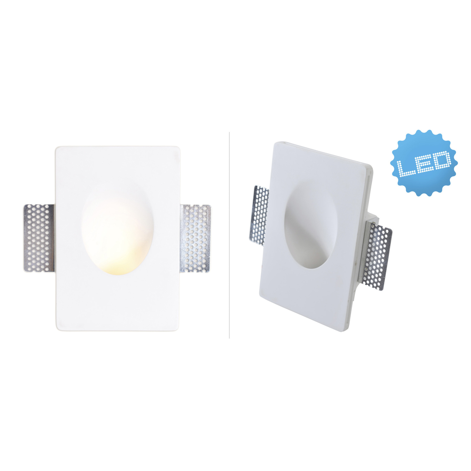 LED-Einbauspot EBA - weiß - 18x12 cm