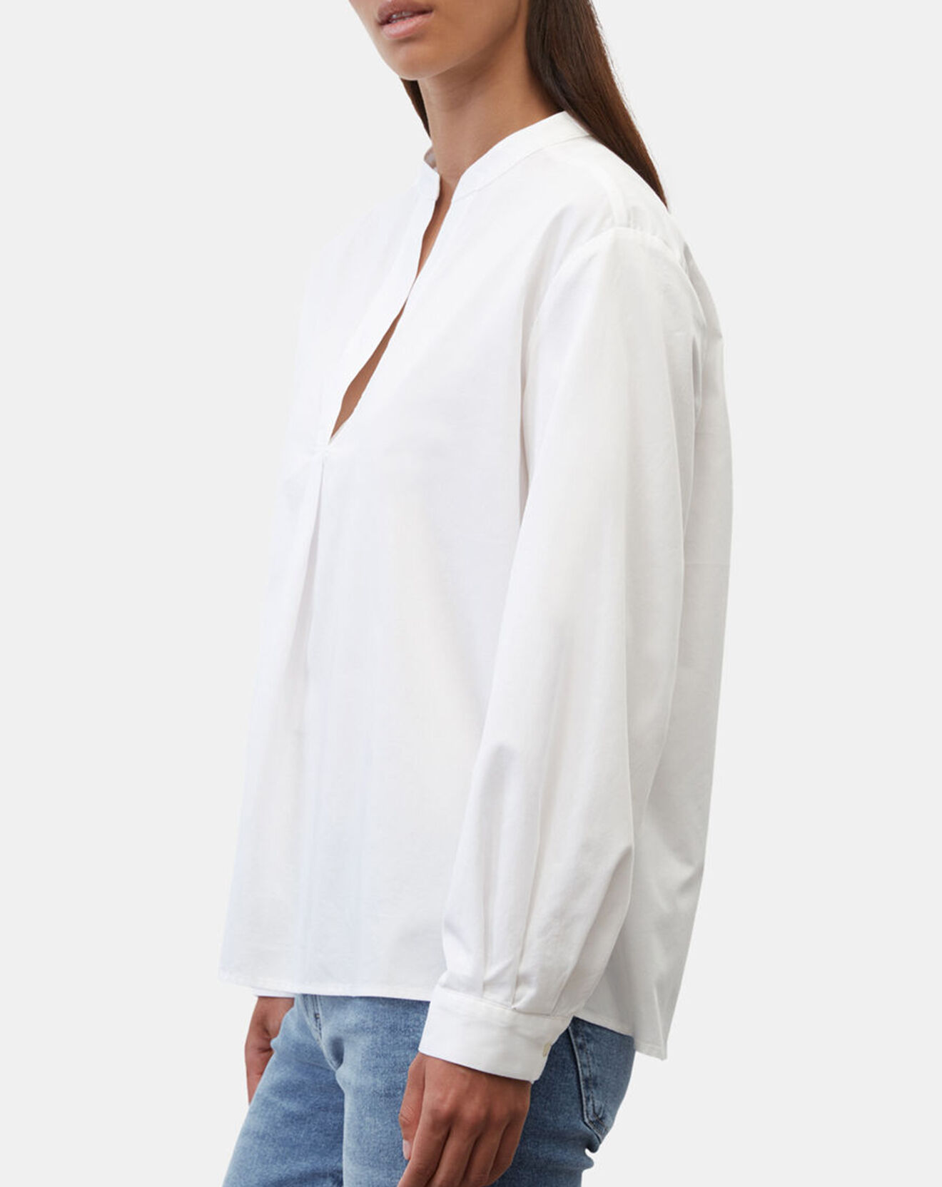 Marc O'Polo Blouse col ouvert blanche